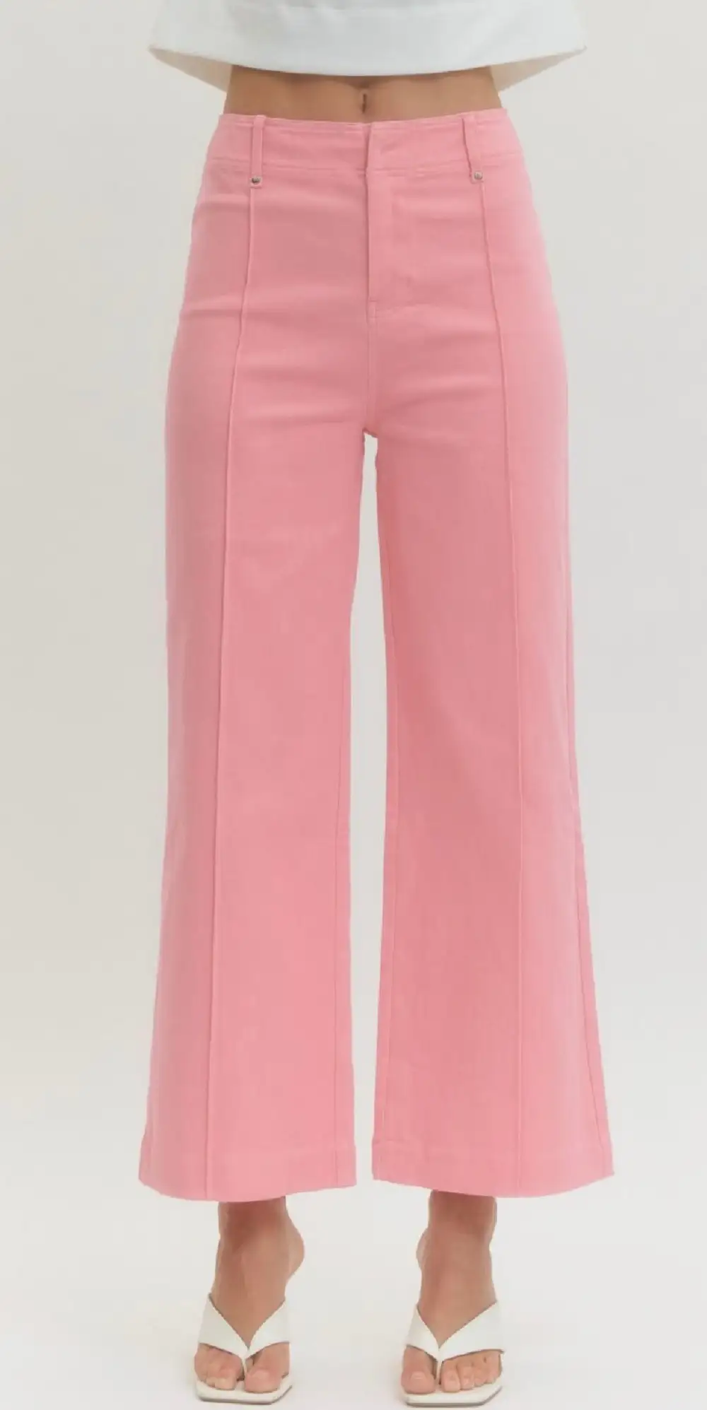 Woven Roomy Zip Casual Pants