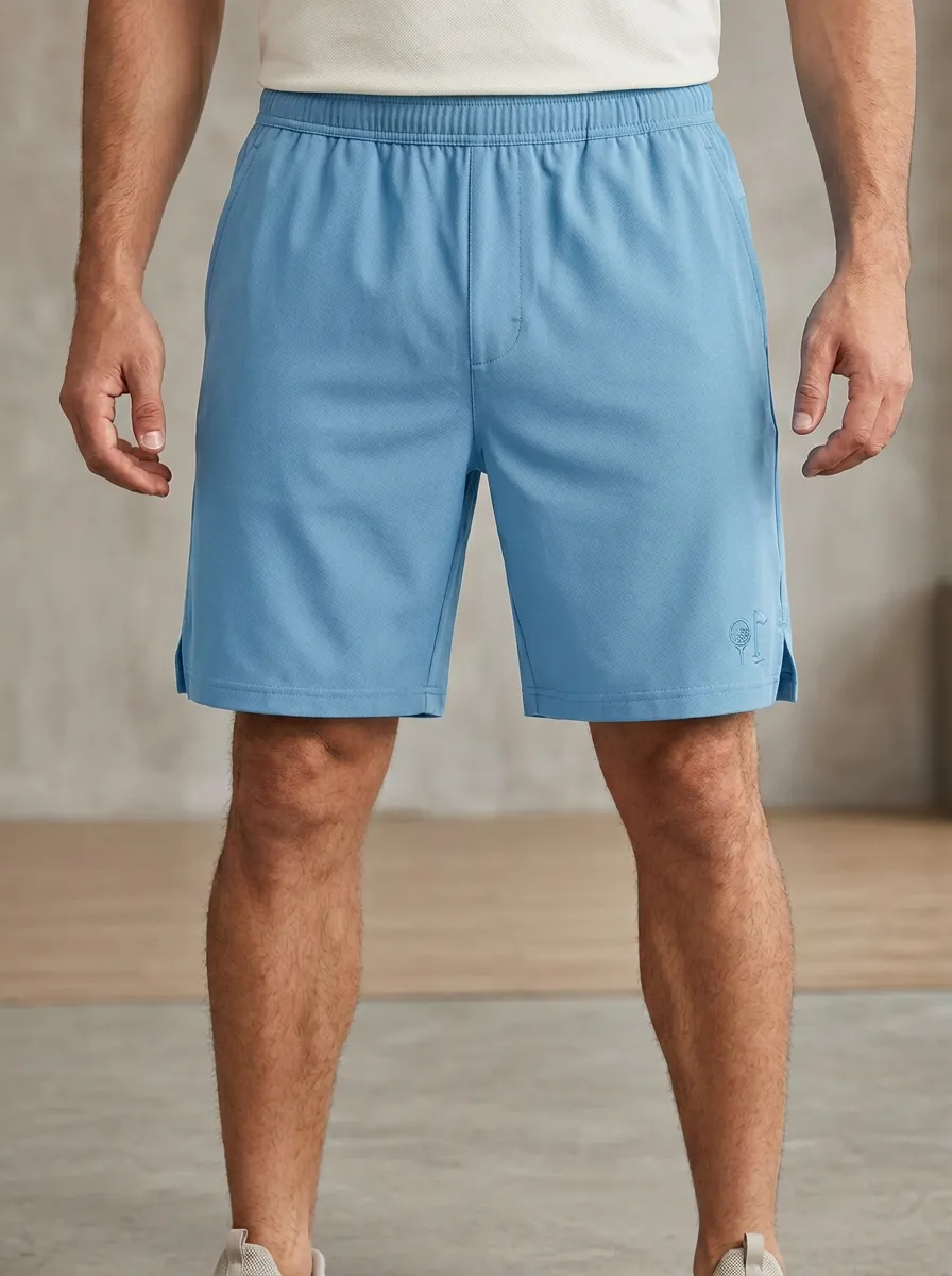 Golf-Ball Flag-Motif Golf Athletic Shorts