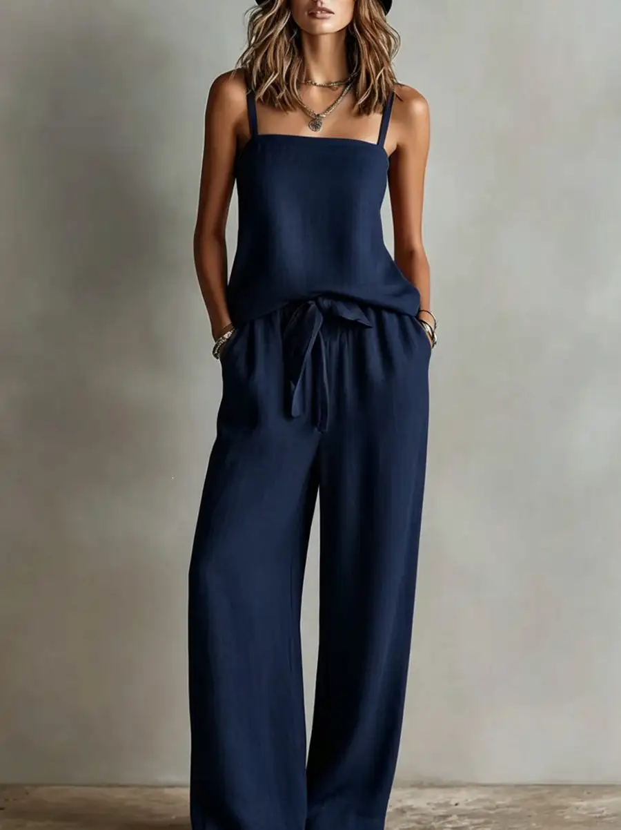 Relaxed Pocket Vest And Pants Set