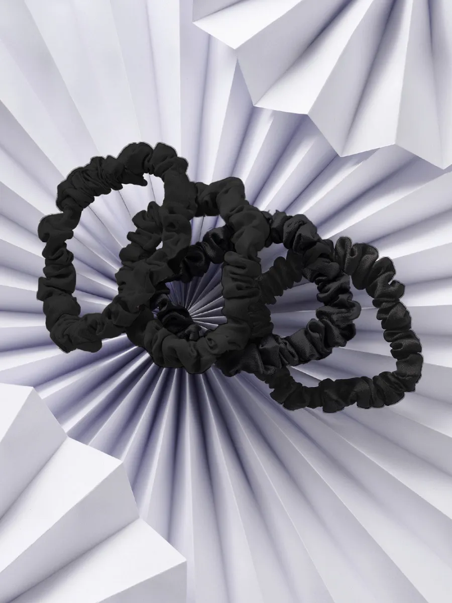 Chic Satin Hair Scrunchies Set