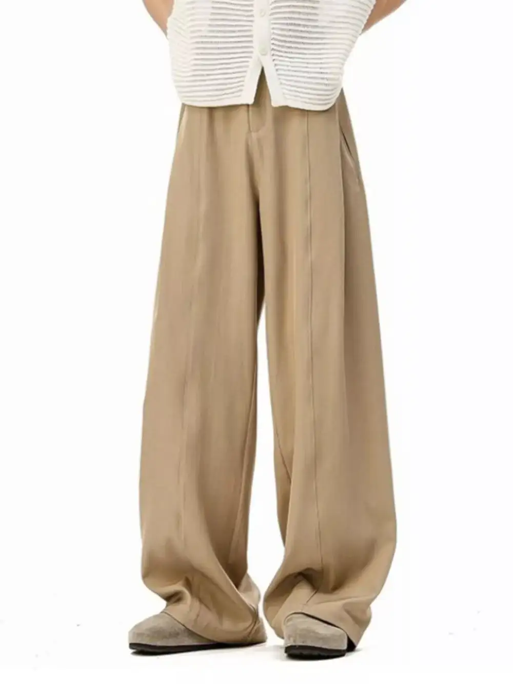 Men's Plus Size Wide Leg Pants