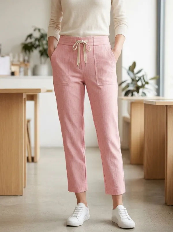 Women's Versatile Casual Adjustable Drawstring Waist Pants