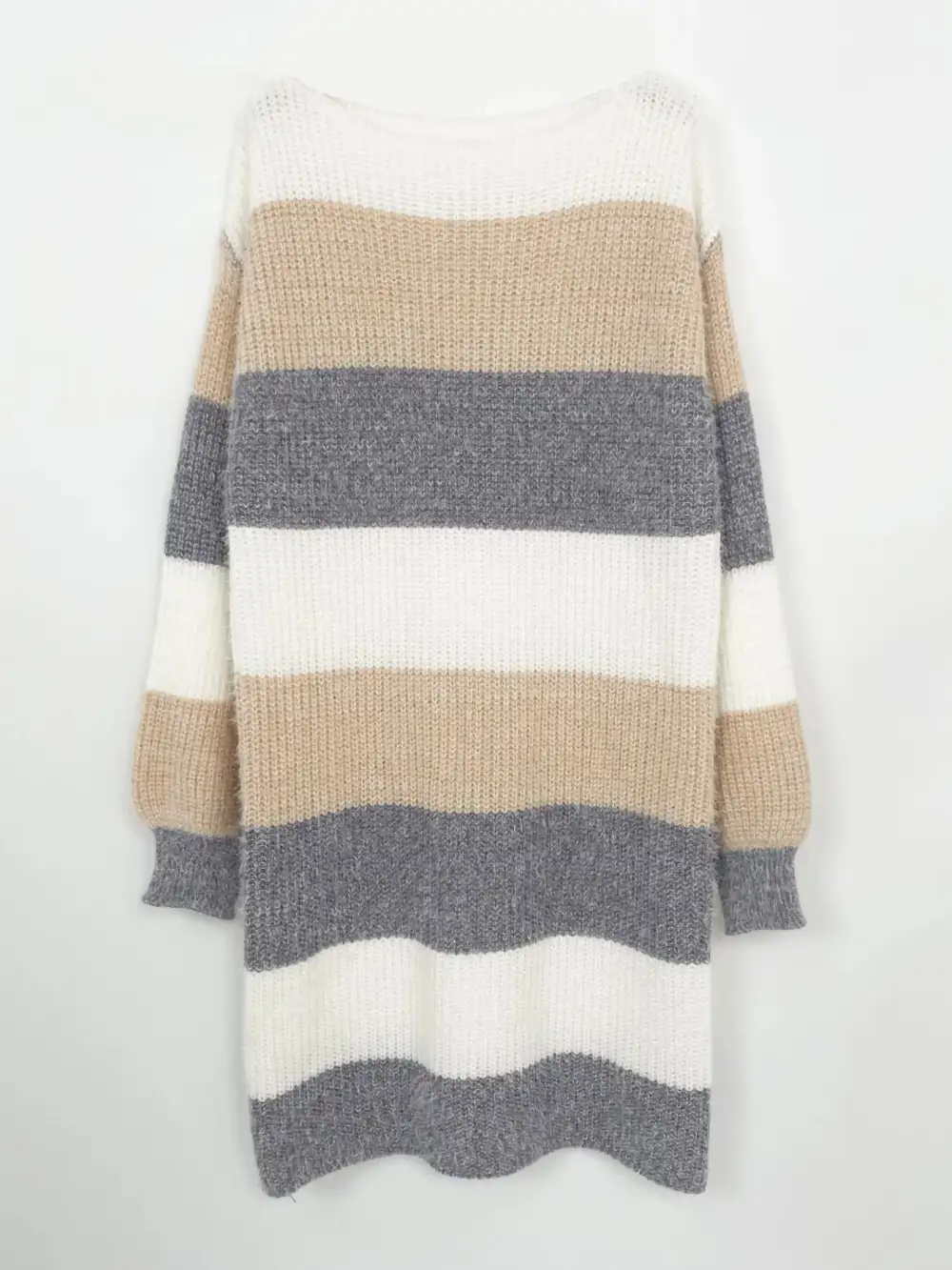 Patchwork Long Sleeve Sweater Dress