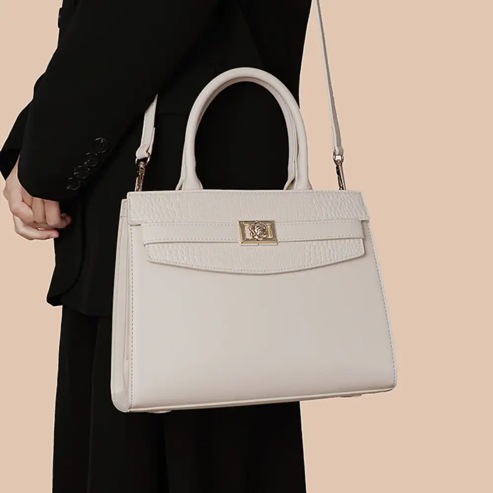 Top Handle Leather Handbag