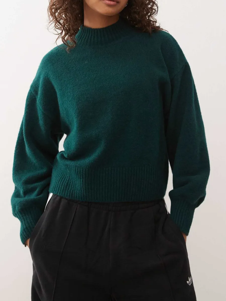 Turtleneck Dropped Shoulder Sweater