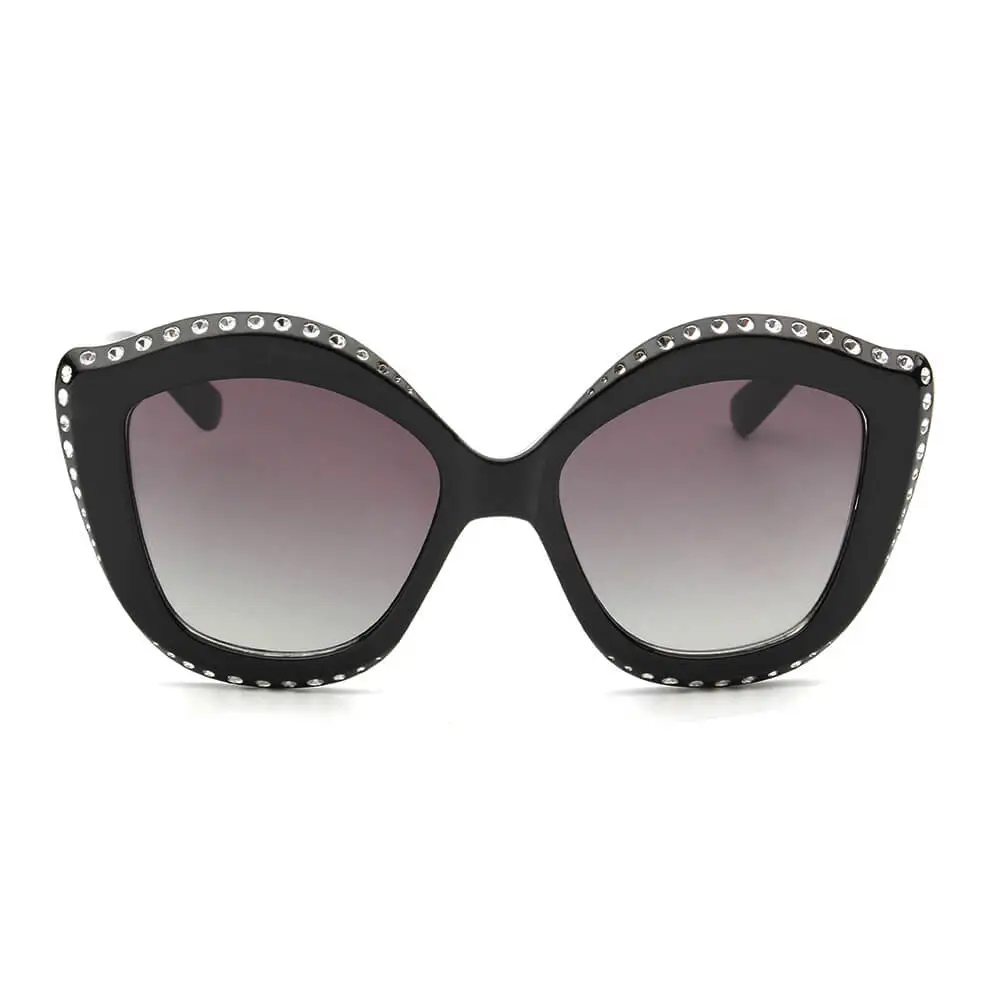 Rounded Cat Eye Round Frame Sunglasses