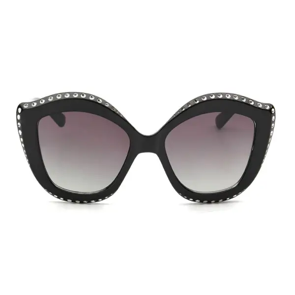 Rounded Cat Eye Round Frame Sunglasses