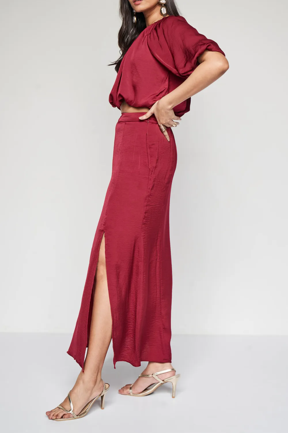 High Waist Casual Style Skirt Set