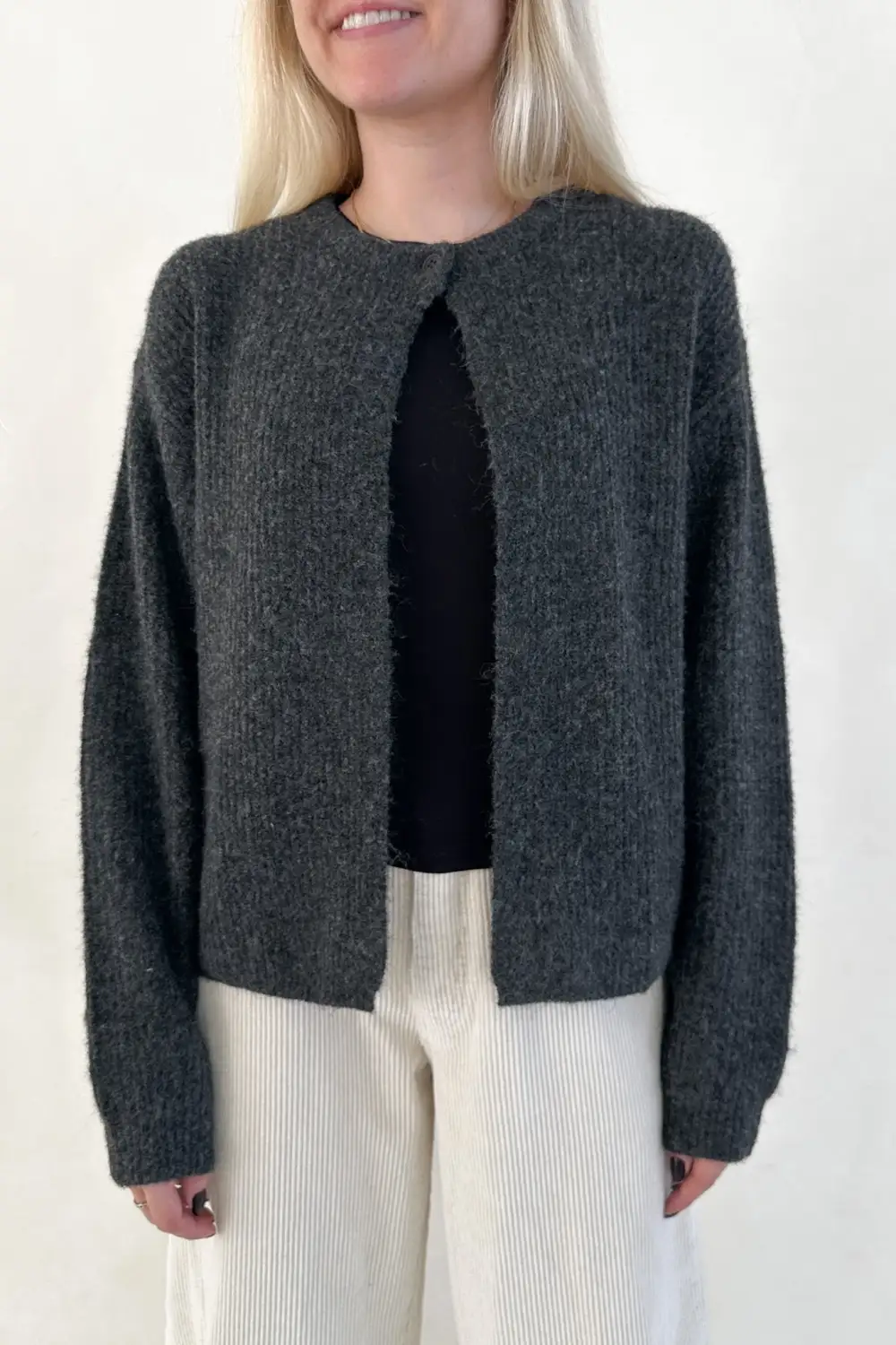 Soft Button Front Cardigan