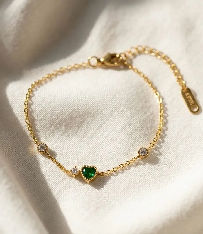 Refined Stainless Steel Heart Fashion Bracelet