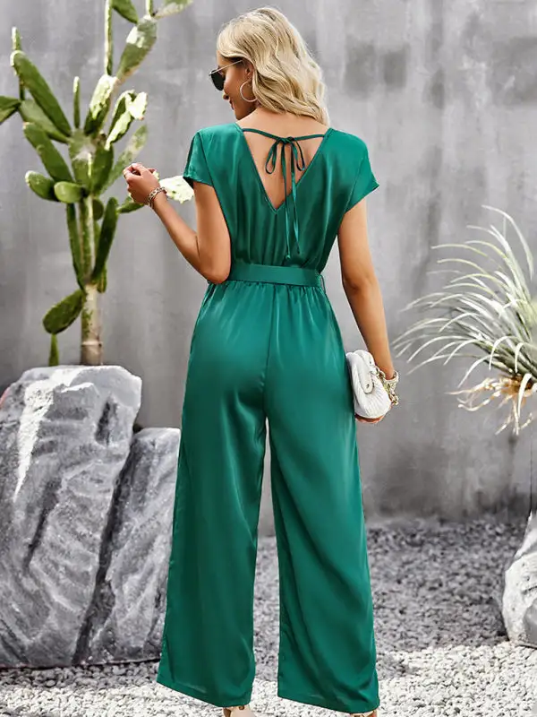 Elegant Clean V Neck Everyday Jumpsuit