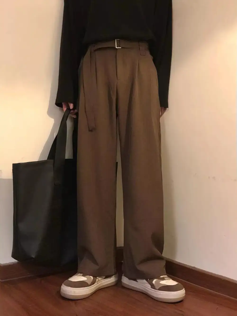 Relaxed Men's Plus Size Wide Leg Pants