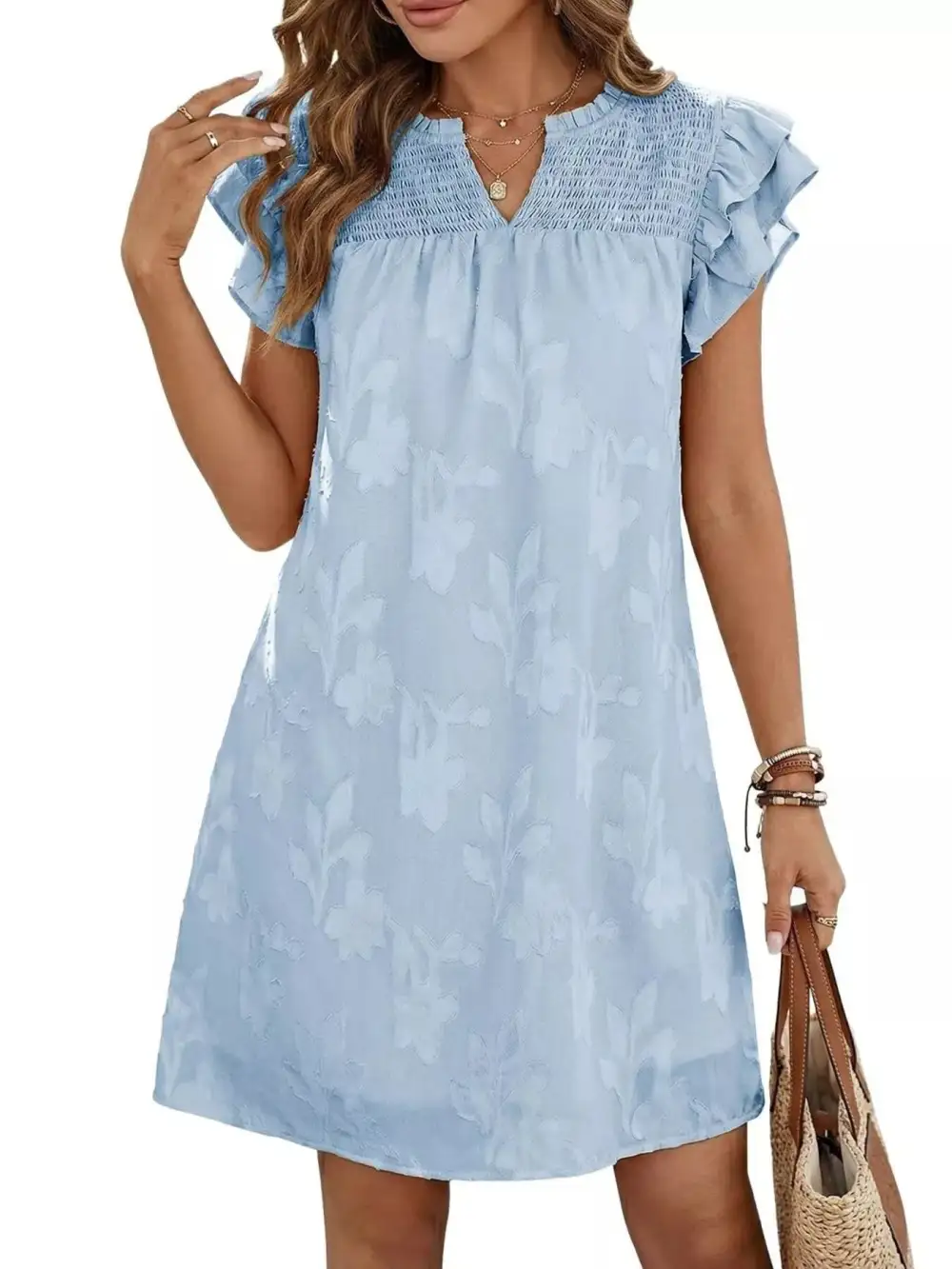 Floral Ruffle Mini Dress