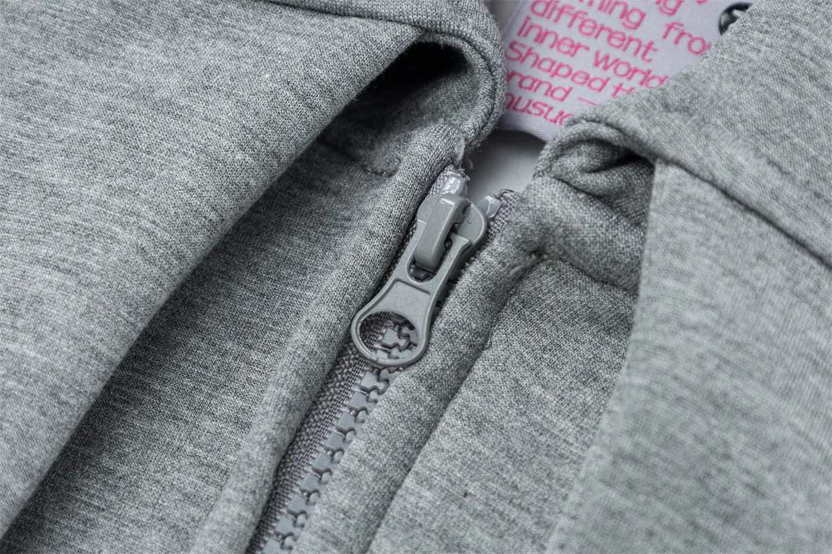 Layered-Look Fleece Hoodie