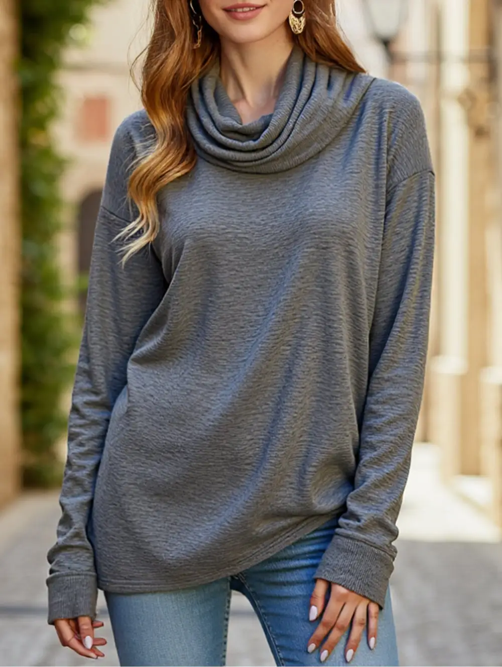 Pullover Pile Tee Top
