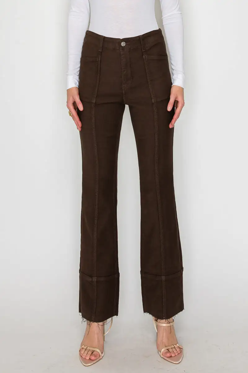 Everyday High Rise Bootcut Raw Hem Denim Jeans