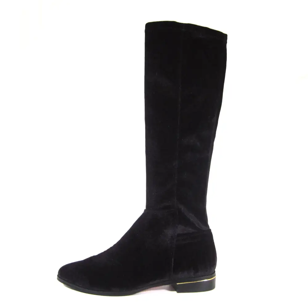 Velvet Knee High Boots