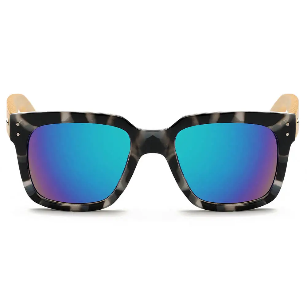 Terry Beaded Square Frame Sunglasses
