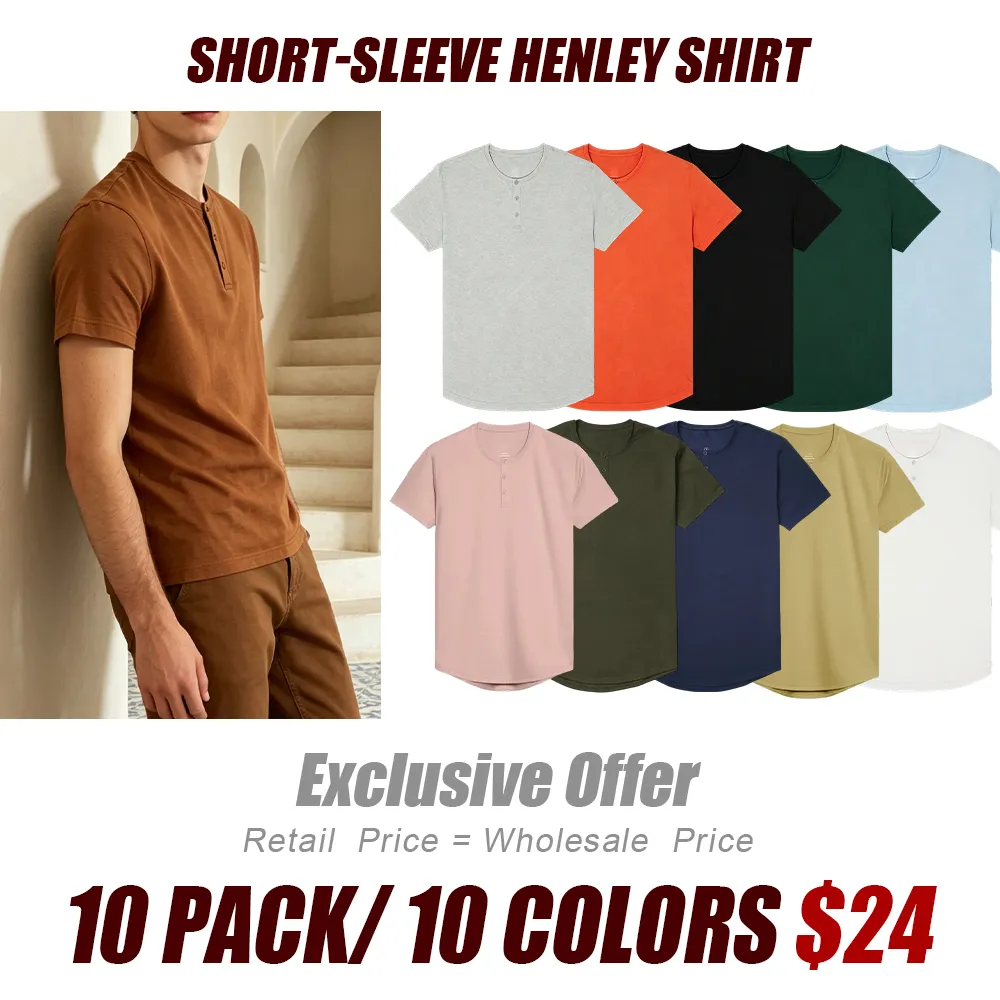 🛒 90% OFF NOW!2026 New Men's Henley Drop-Cut