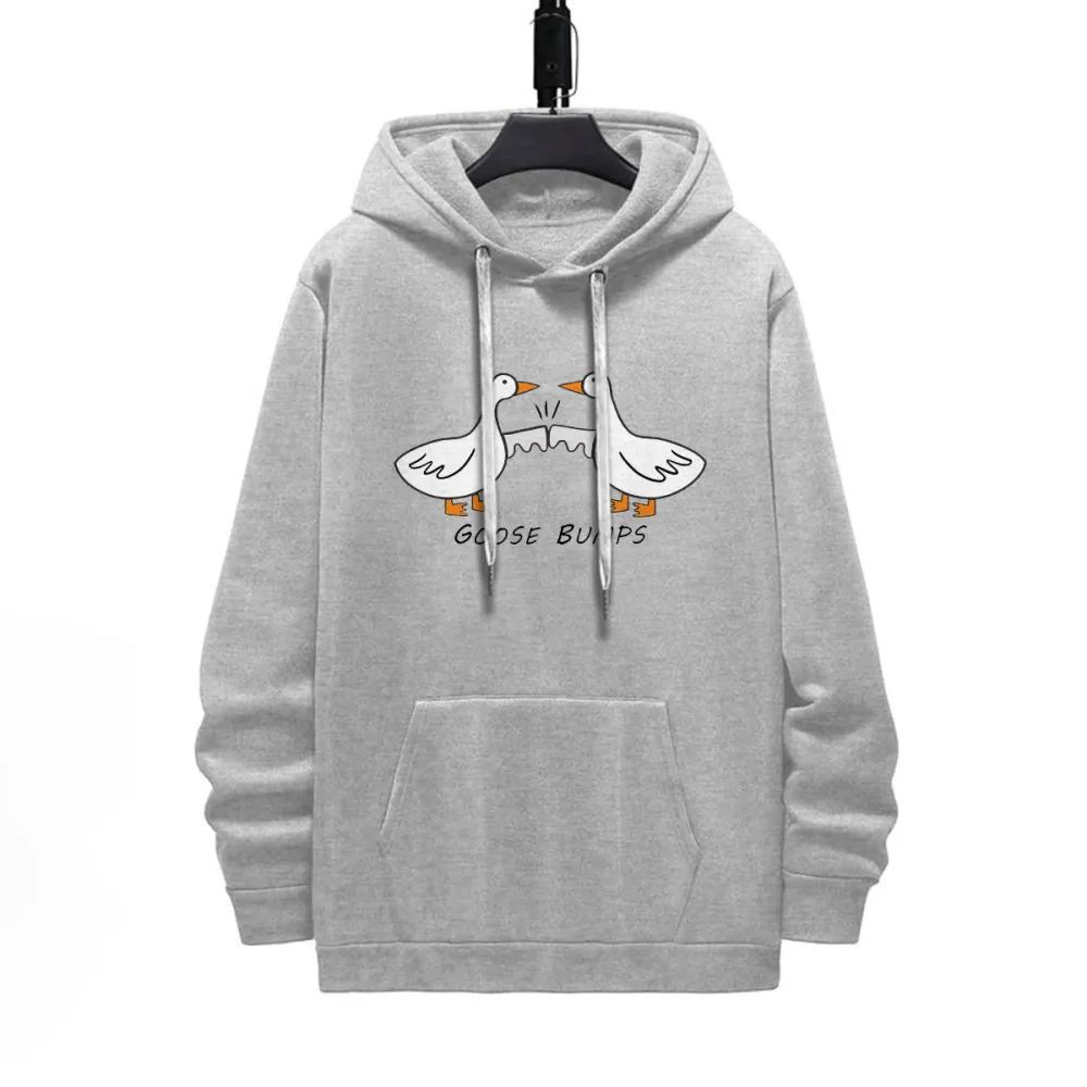 Goose Bumps Pattern Printed Hoodie