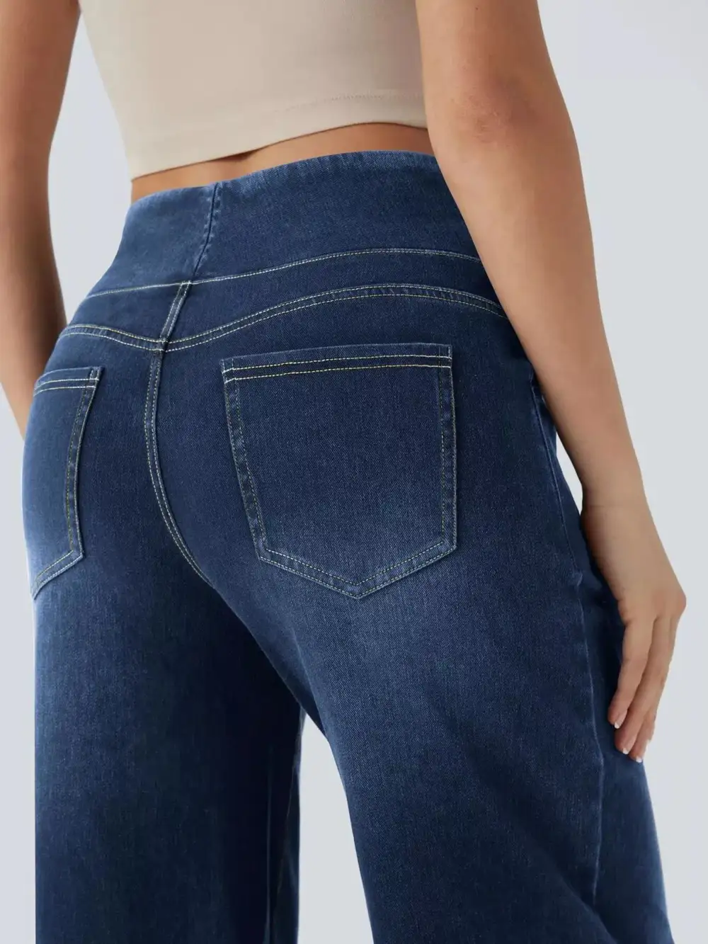 Soft High Waist Wide Leg Denim Jeans