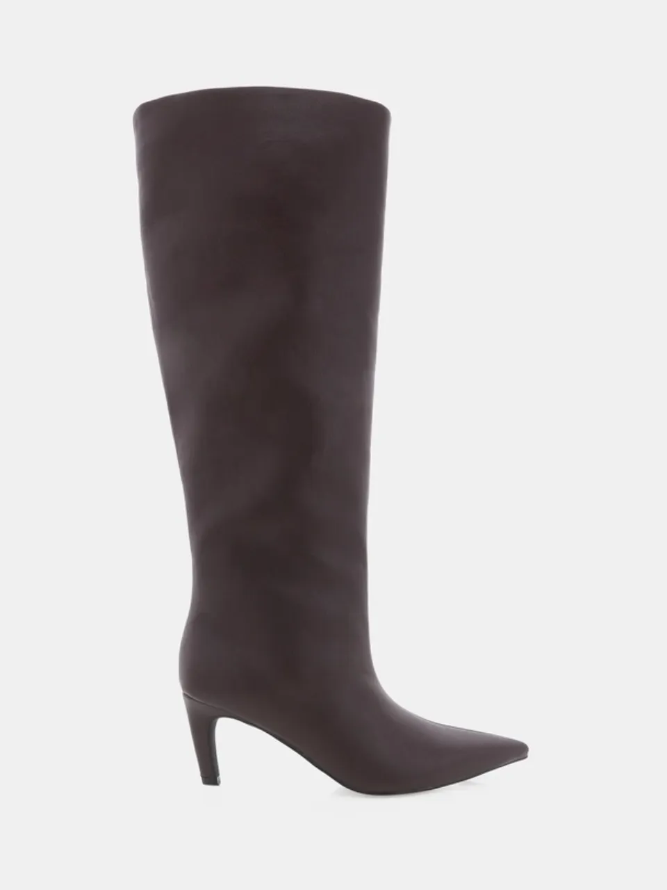 Modern Faux-Leather Leather Pointed-Toe Ankle Boots