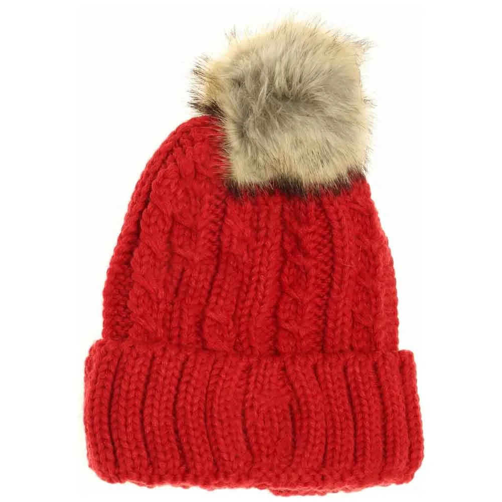 Ribbed Pom Beanie