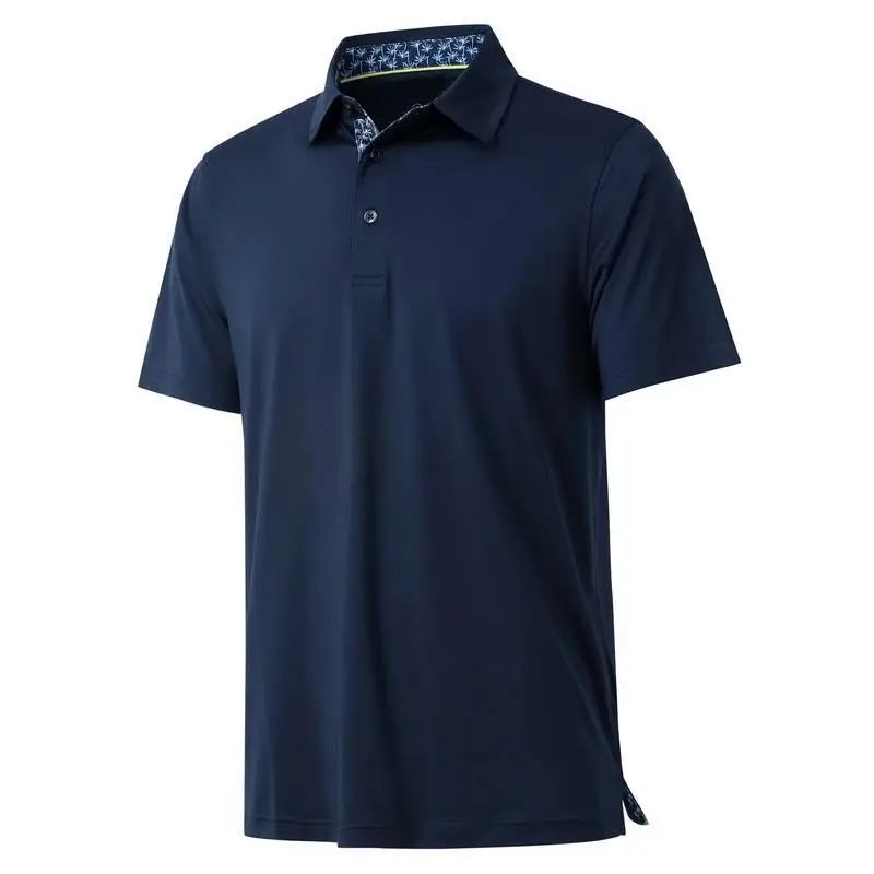 Mens Casual Dry Fit Performance Designed Collared Golf Polo Shirts for Men Plus Size Tops