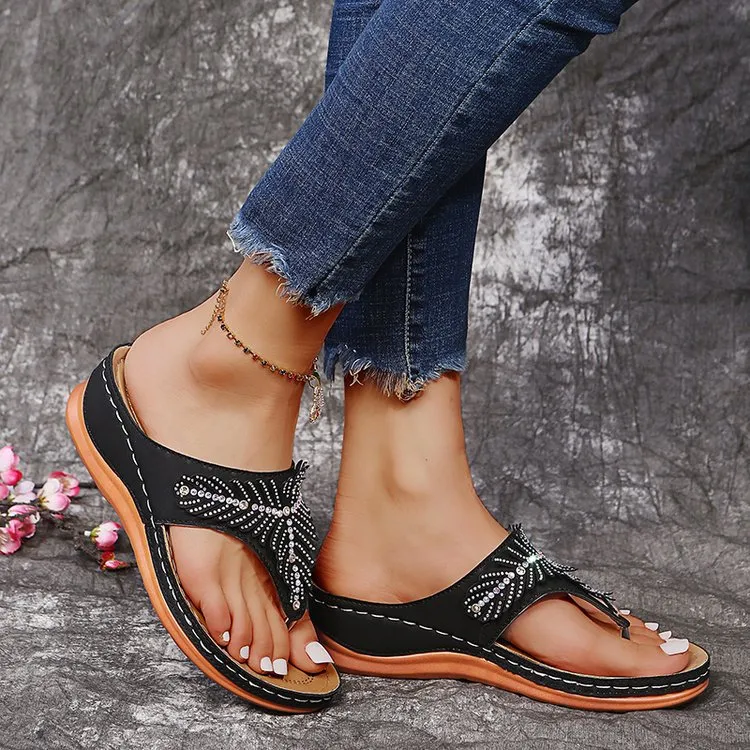 Classic Leather Orthopedic Flip-flop Sandals（⚡Clearance Sale）