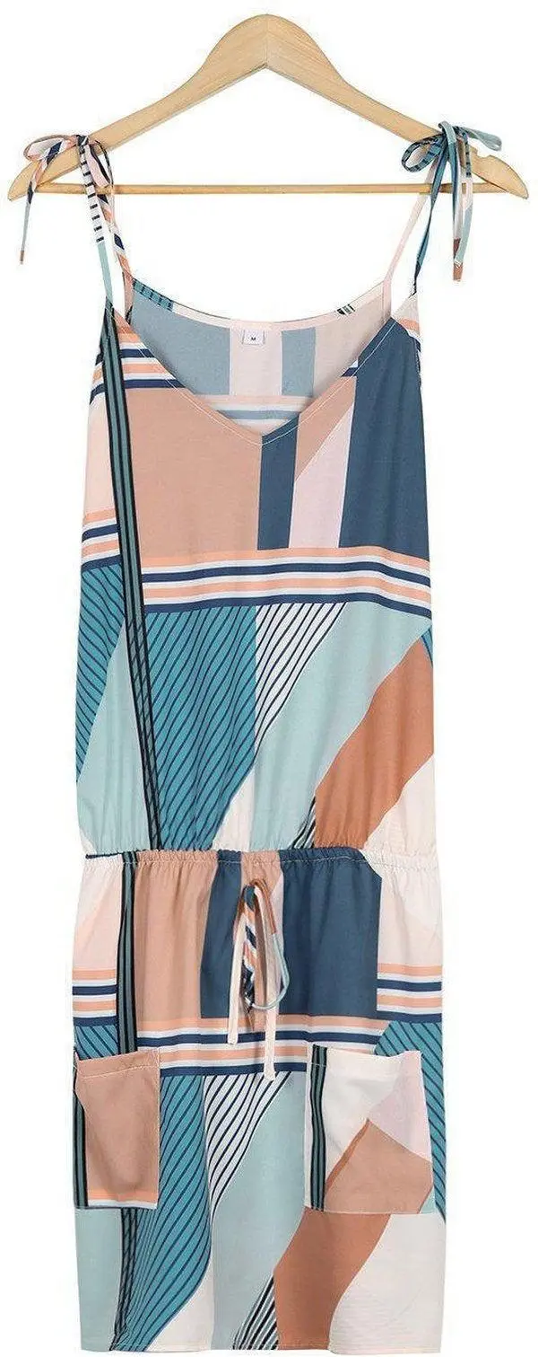 Cross the Line Printed Mini Dress