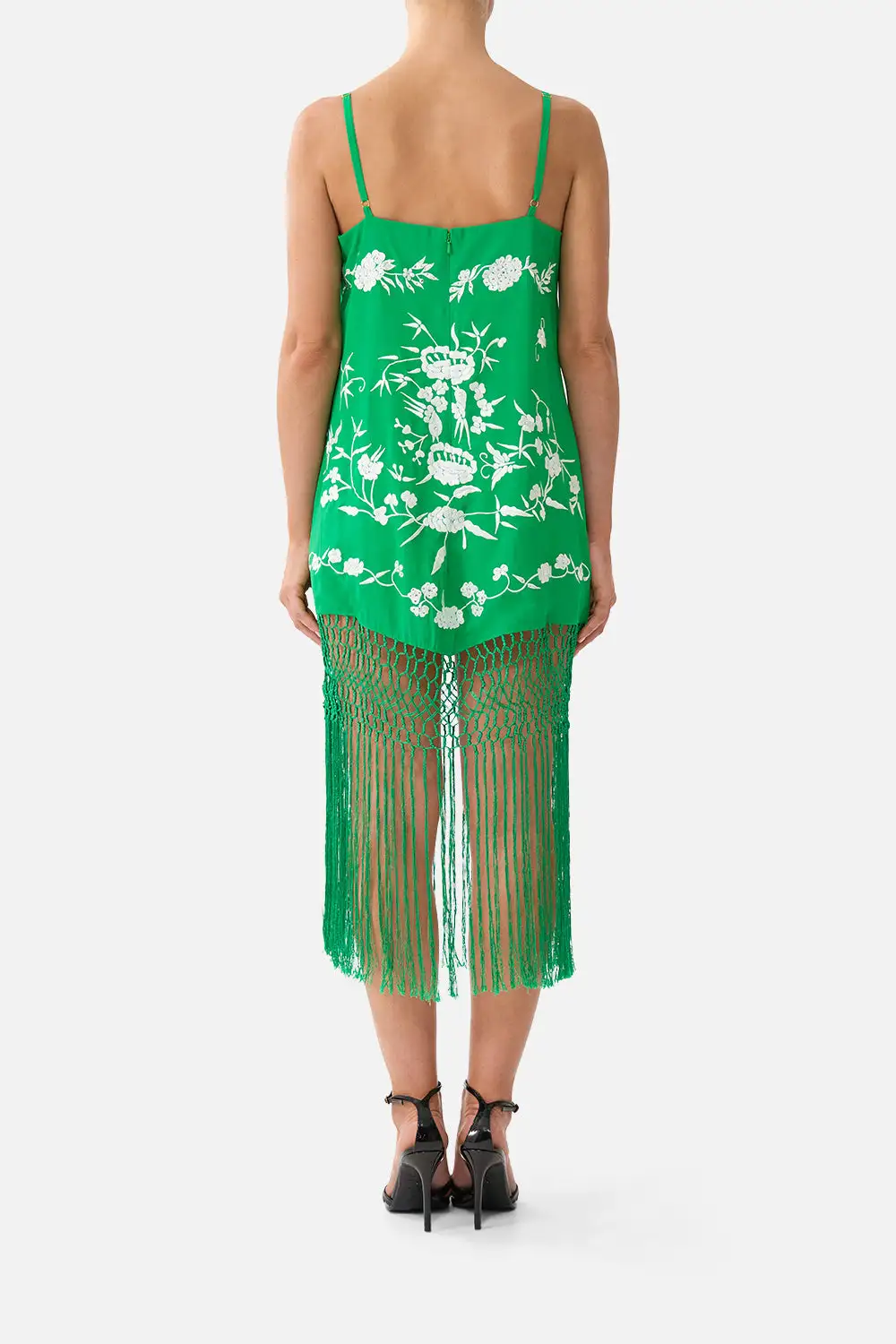 Relaxed Mini Dress with Fringing