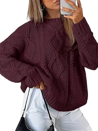 🔥Last day promotion⏰Women's 2025 Fashion Casual Striped Knitted Round-neck Long-sleeved Sweater