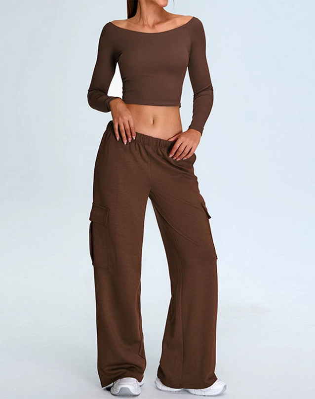 Off-Shoulder Active Jumpsuit