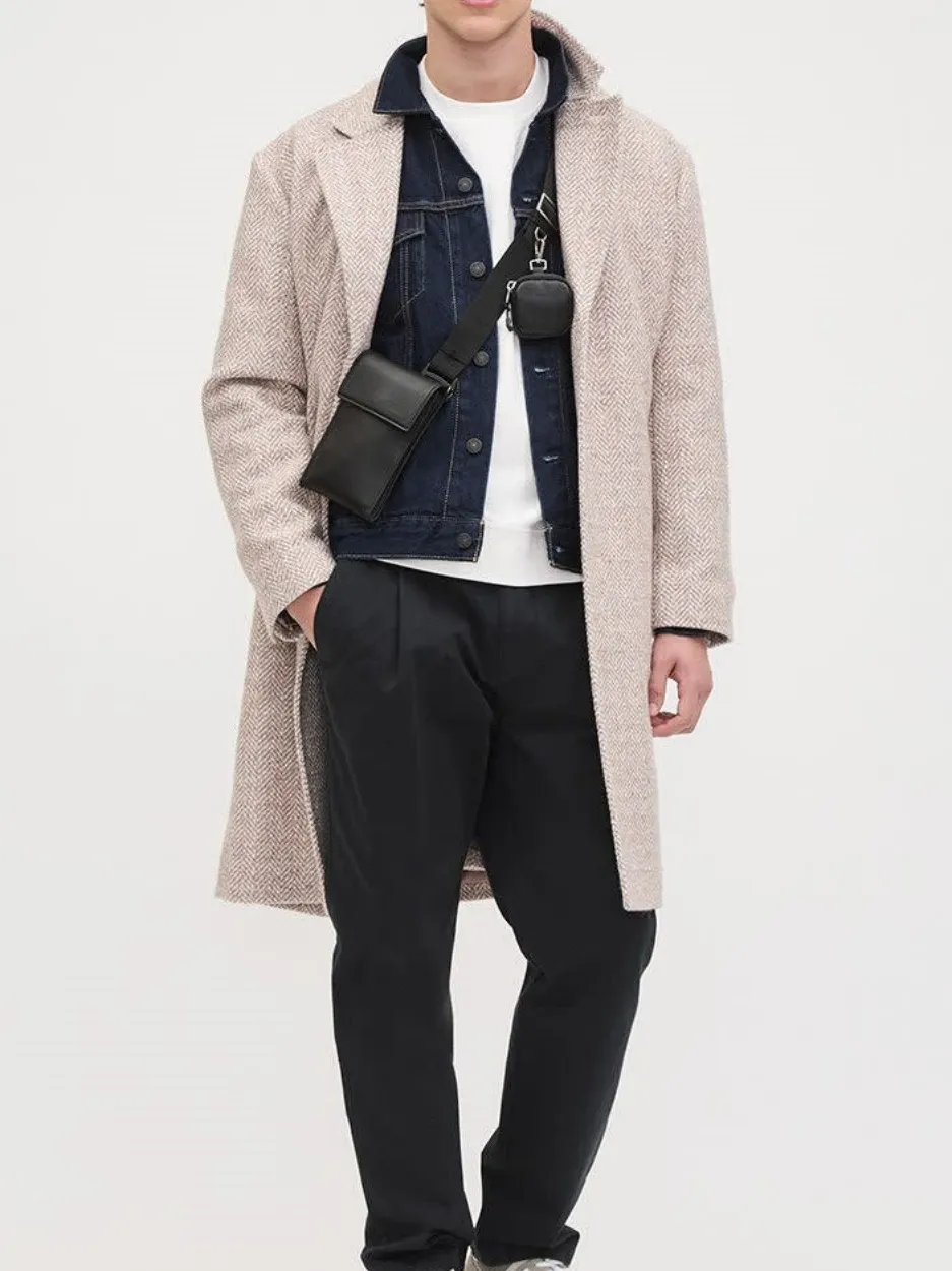 White Long-Sleeve Crew-Neck Sweater