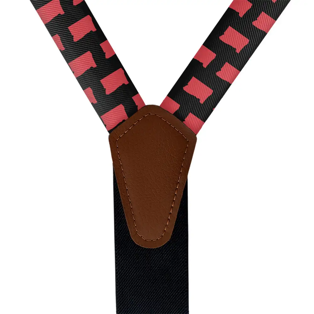 Silhouette Contour Motif Suspenders