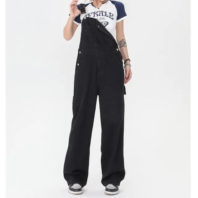 Loose Denim Overalls