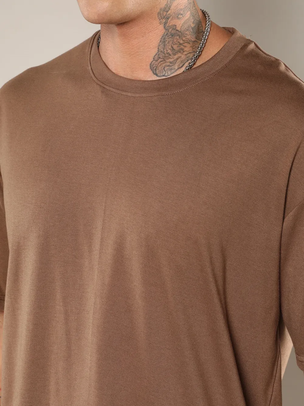 Brown Casual Style Oversized Co-Ord Set