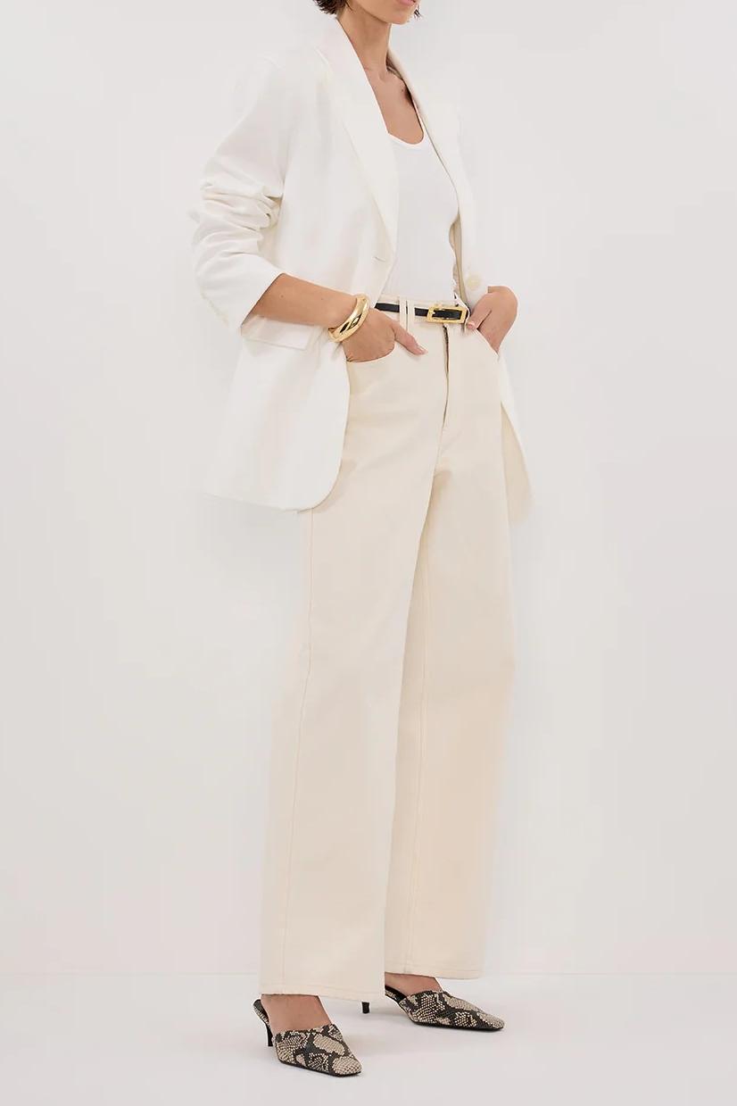 WHITE OVERSIZED BOYFRIEND BLAZER