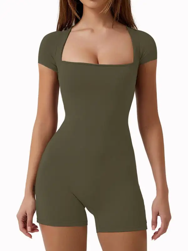 Yoga Tight Fitting Shoulder Sleeve Sports Shorts
