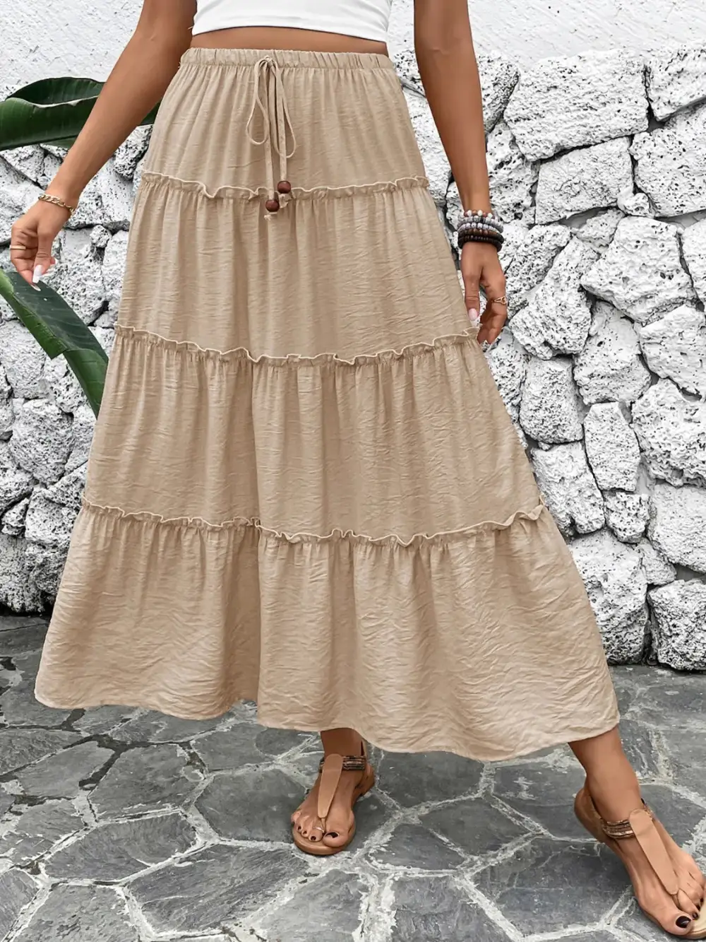 Sleek Frill Tiered Skirt