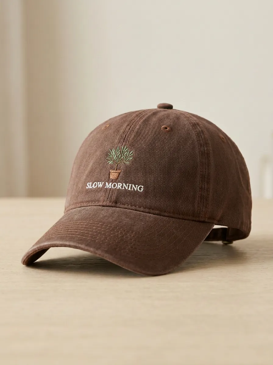 Refined Plant-Lover Slow-Morning Embroidered Unisex Baseball Cap