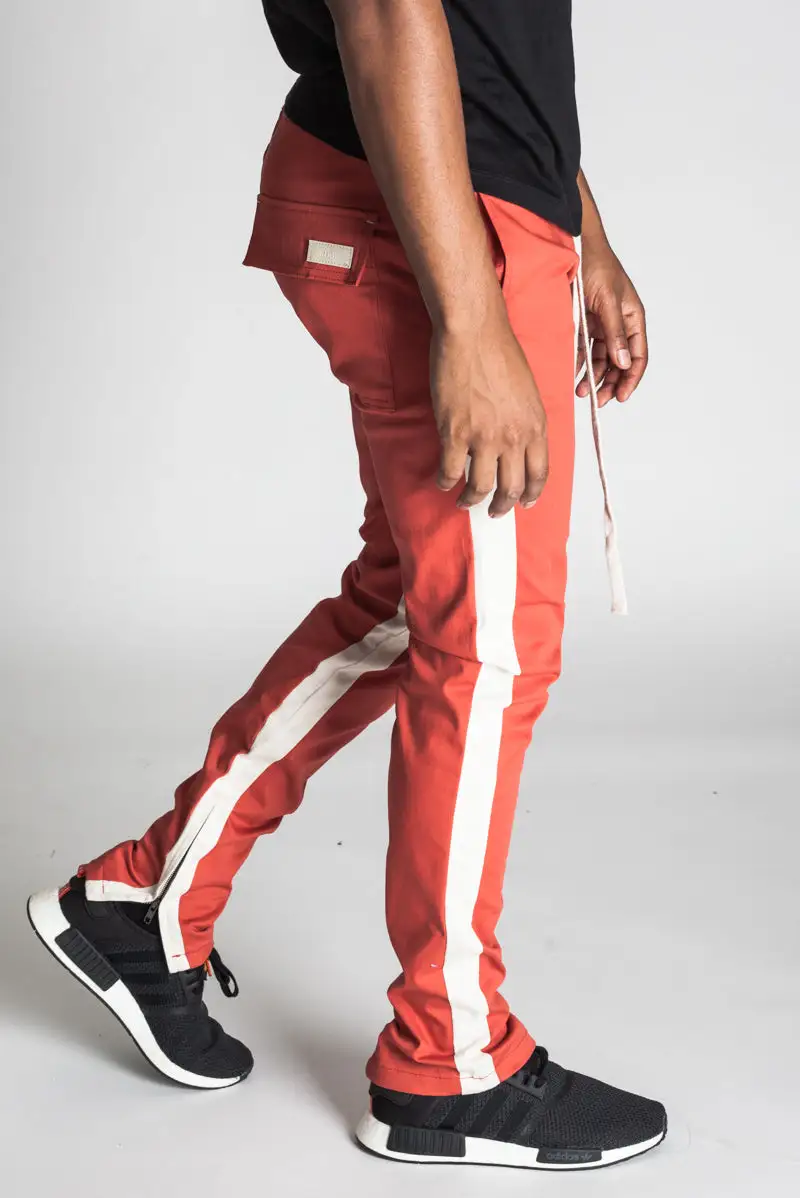Men's Relaxed Skinny Raw Hem Track Pants