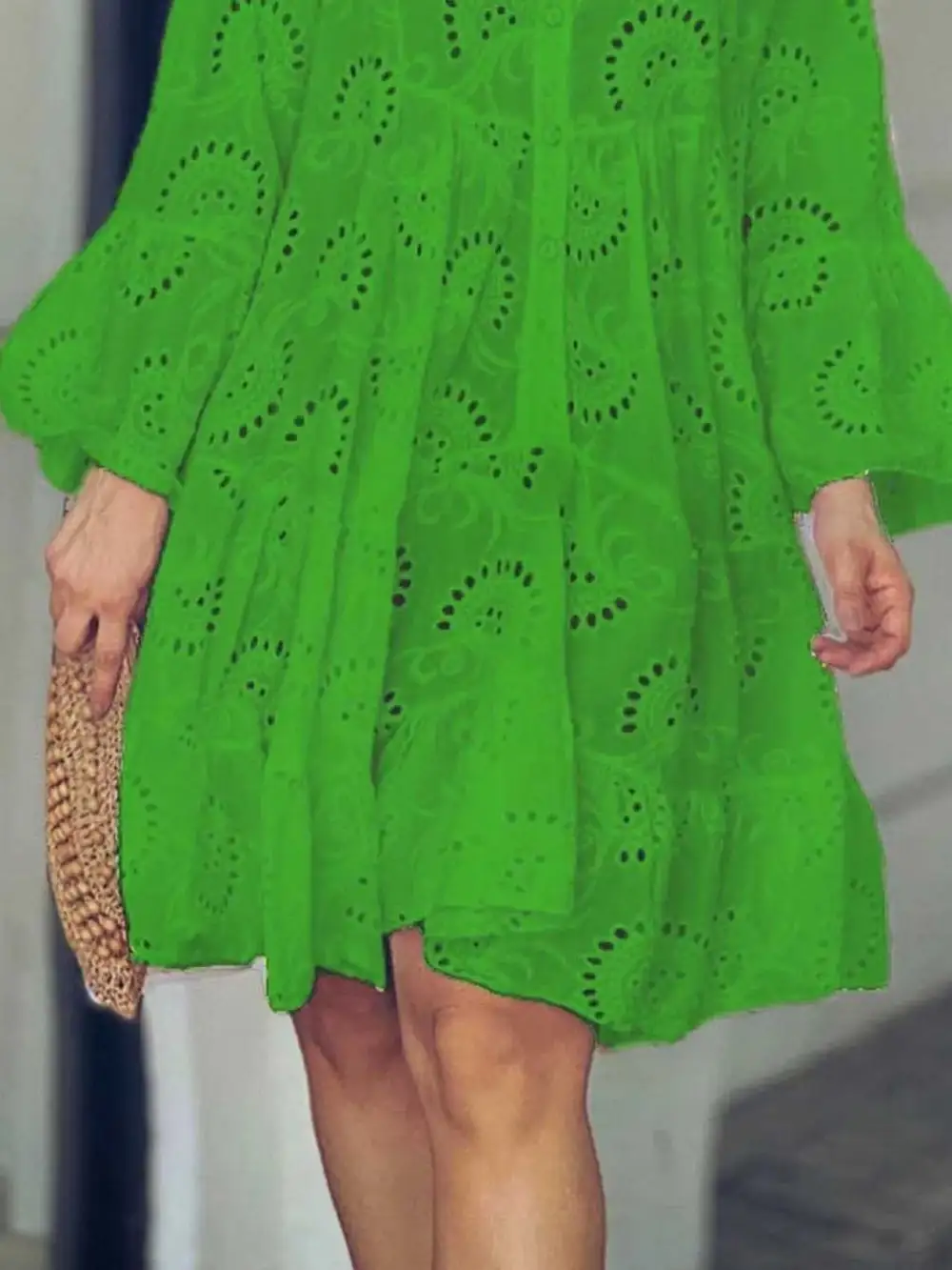 Ruffled Tiered Midi Tie Detail Dress