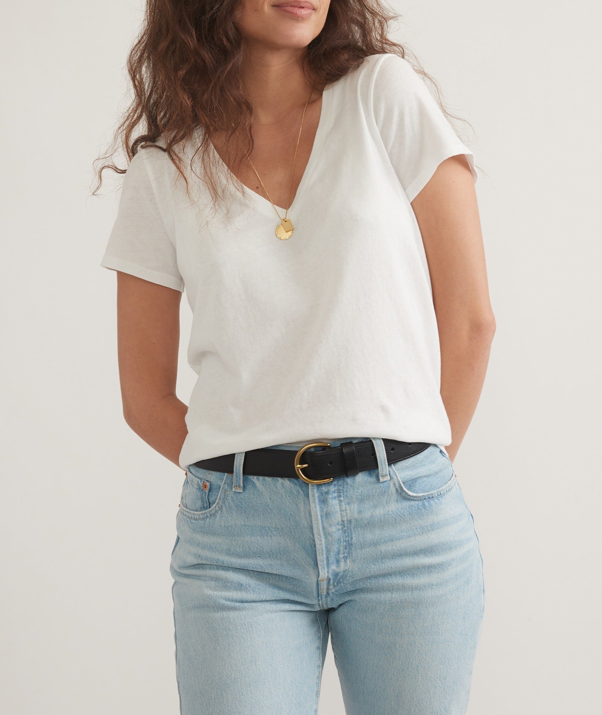 Short Sleeve V-Neck Relaxed Top