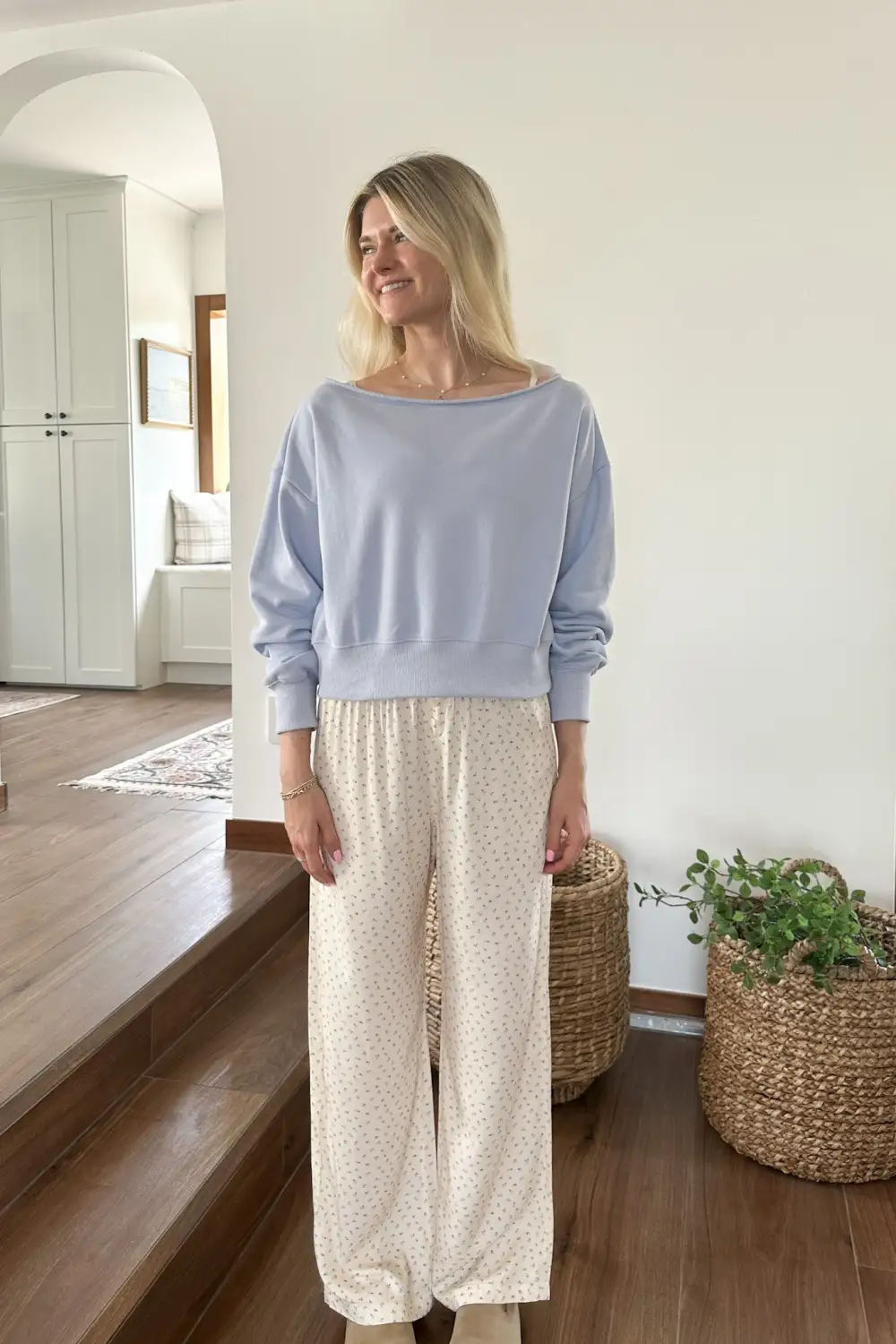 Draped Relaxed Soft Sweatshirt