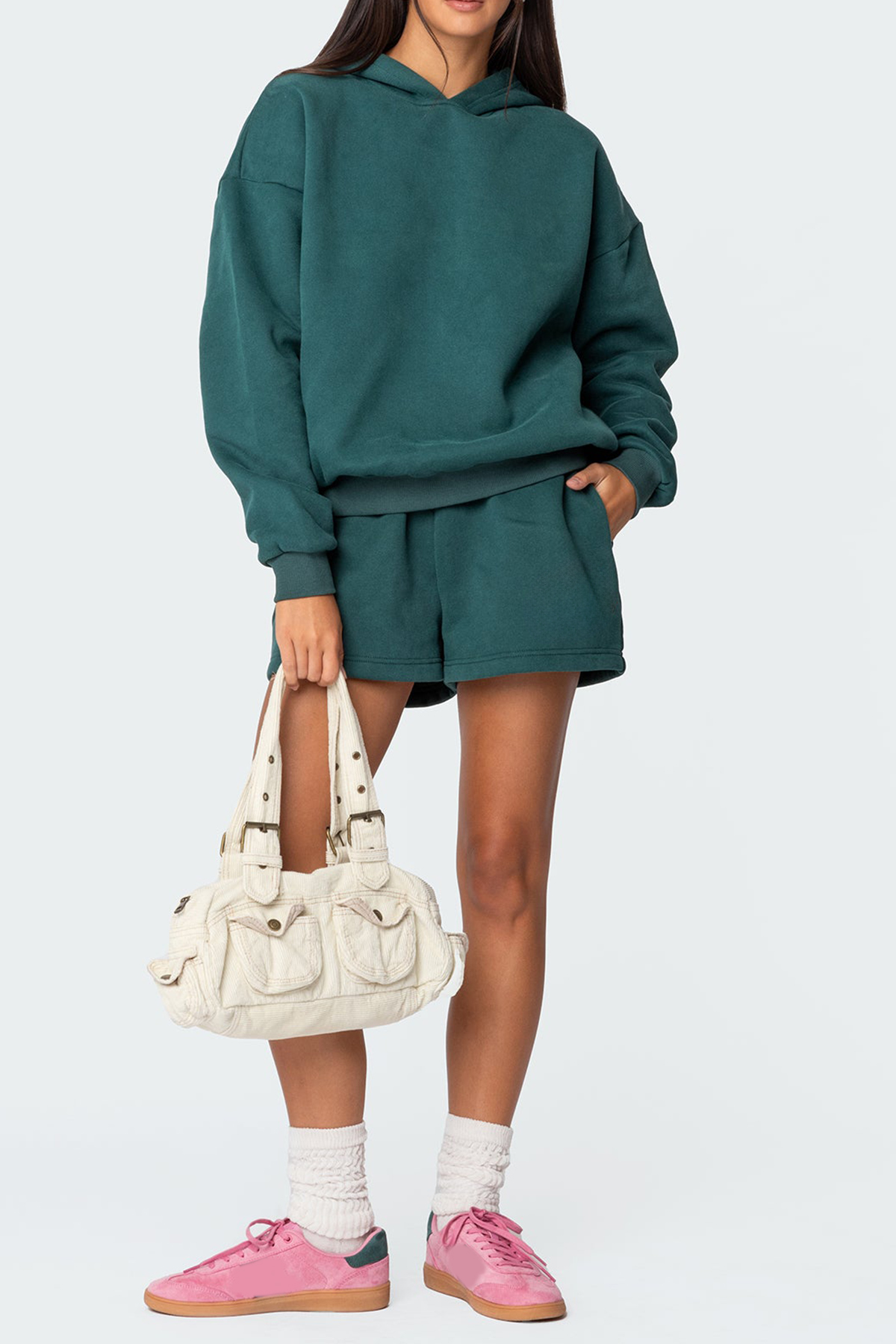 Solid Color Sweat Shorts