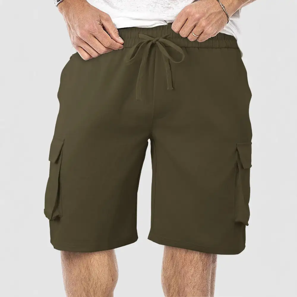 Men's Comfortable Multi Pocket Cargo Shorts for Travel and Leisure