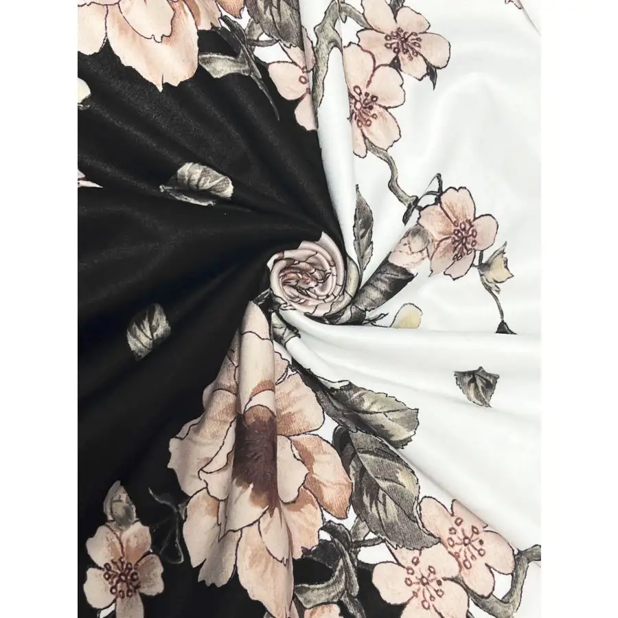 Print Midi Dress with Short Sleeves