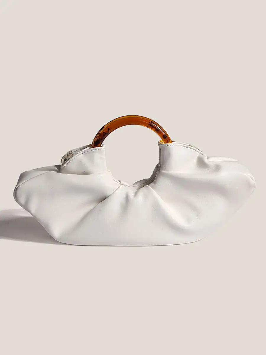 Soft Pleated Evening Clutch Bag