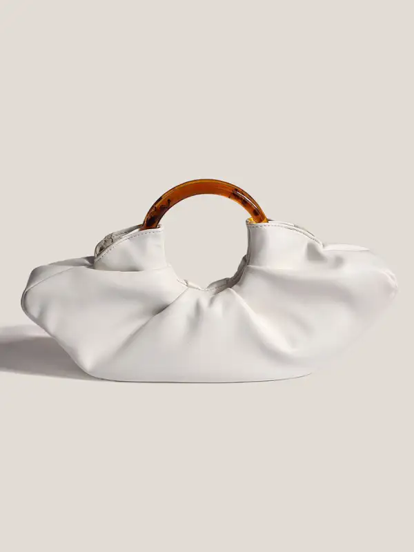 Soft Pleated Evening Clutch Bag